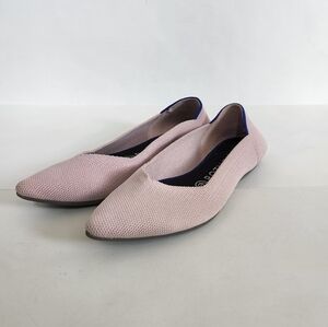 Rothys petal pink pointy tie flats size 7.5